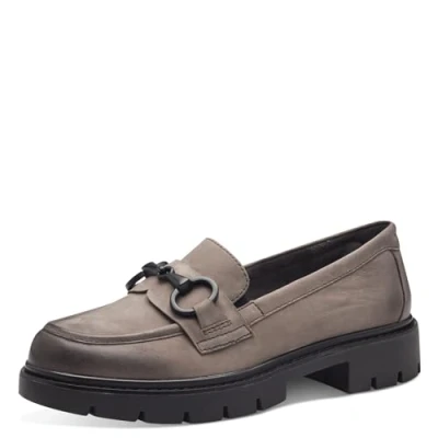 Abbildung von Tamaris Comfort Slipper, Damen, Größe: 39, Stone nubuc Leder