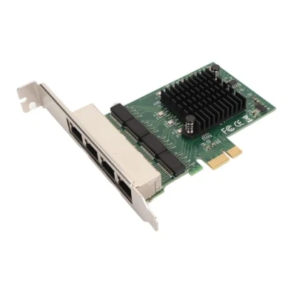 Abbildung von Gigabit Ethernet Netzwerkadapter, RJ45 Quad Port Netzwerkkarte, PCI Express 1000 Mbit/s, Server NIC Karte für Windows, Linux, OS X