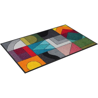 Abbildung von wash+dry by Kleen Tex Fußmatte &quot;Momix&quot;, rechteckig, Schmutzfangmatte, modernes Patchwork Design, rutschhemmend, waschbar