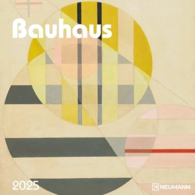 Abbildung von N NEUMANNVERLAGE Bauhaus 2025 Broschürenkalender, 30x30cm, Wandkalender mit ausgewählten Kunstwerken, internationalen Feiertagen, Mondphasen und viel Platz für Notizen