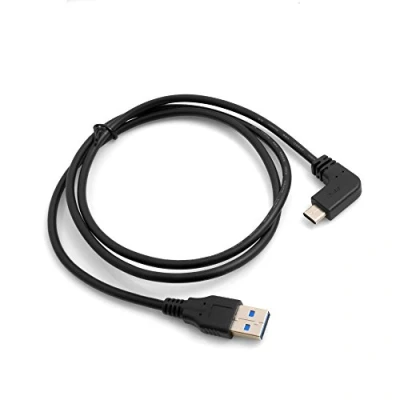 Abbildung von System S USB 3.1 Typ C Stecker 90 gewinkelt Winkel zu 3.0 A Kabel Datenkabel Ladekabel 100 cm