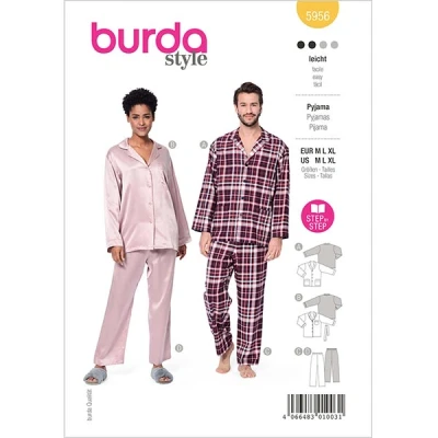 Abbildung von Pyjama Unisex Burda 5956 M, L, XL