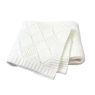 Abbildung von Strickdecke Babydecke Kuscheldecke, Surwin Mädchen und Jungen Babys Gestrickt Kinderdecke Freien Krabbeldecke Perfekt für Kinderwagen Babybett (80x100cm,Beige)
