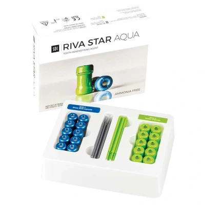 Abbildung von Riva Star Aqua Kapsel Kit 10 x Schritt 1 (blau silberne Kapsel), 2 (grüne Zubehör