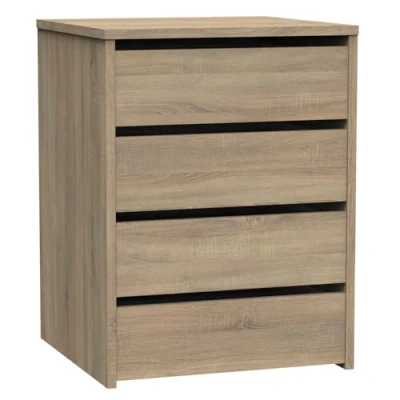 Abbildung von Muebles Pitarch Kommode 4 Schubladen, Cambrian Eiche, 63,5x46x45 cm (Höhe x Breite Tiefe), Kollektion Tibet