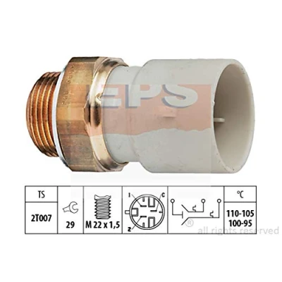Abbildung von EPS 1.850.689 Temperaturschalter, Kühlerlüfter M22x1,5 Made in Italy OE Equivalent OPEL: Astra F CC, Caravan, Corsa A CC