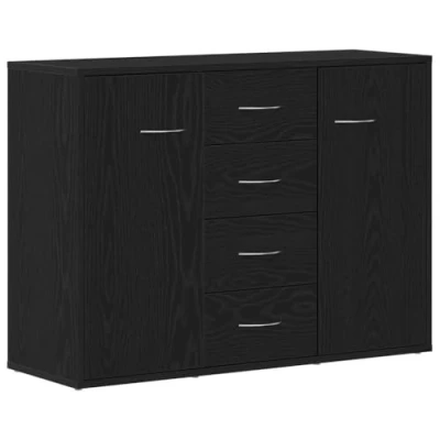 Abbildung von vidaXL Sideboard Schwarz Eichen Optik 88x30x64 cm Holzwerkstoff