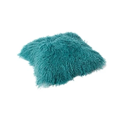 Abbildung von Reissner Lammfelle Tibet Lammfell Kissenbezug langflorig 30x30cm JAY102 Farbe Turquoise/türkis