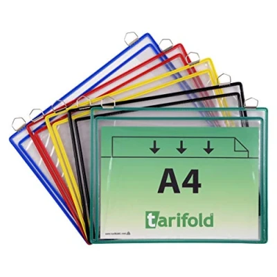 Abbildung von tarifold 340009 tview Ablagemappe mit DIN A4, farbig sortiert
