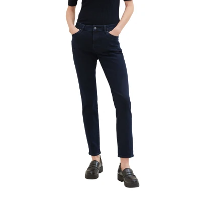 Abbildung von TOM Tailor Jeans Slim Fit, Damen, Größe: 27x32, Dark stone blue black denim