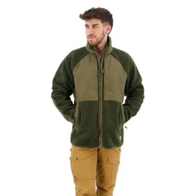 Abbildung von Fjällräven Vardag Jacket Fleecejacke, Herren, Größe: Small, Deep forest/laurel green