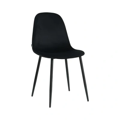 Abbildung von Mevsim Store Esszimmerstuhl Schwarz 100% Samt Luxuriöse Samtbezug Elegantes Design Komfortabler Wohnzimmersessel Edelstahl Küchenstuhl