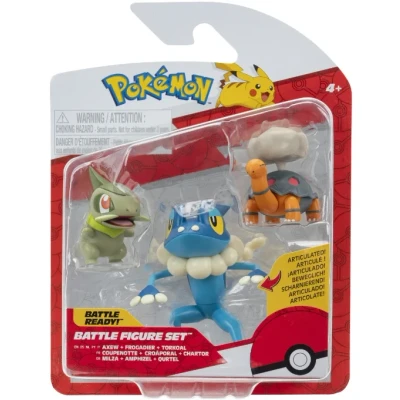 Abbildung von POKEMON BATTLE FIGURE 3 PK TORKOAL, AXEW, FROGADIE
