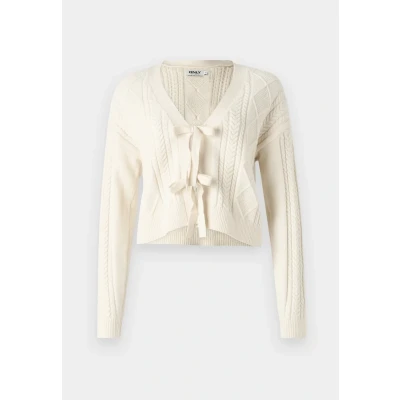 Abbildung von ONLY Damen Onlfia Ls String Cardigan KNT Noos Strickjacke, Whitecap Gray, S