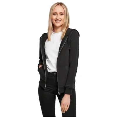 Abbildung von Build Your Brand Damen Ladies Merch Zip Hoody Jacke, per pack Schwarz (Black 00007), XXXXX Large (Herstellergröße: 5XL)