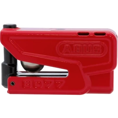 Abbildung von ABUS Bremsscheibenschloss Granit Detecto XPlus 8077 2.0 Motorradschloss mit Alarm und intelligentem Voralarm aus gehärtetem Stahl für den Schutz hochwertiger Motorräder Rot