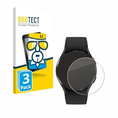 Abbildung von BROTECT (3 Stück Panzer Schutz Glas für Samsung Galaxy Watch 4 (40mm) 9H Echtglas, Displayschutz