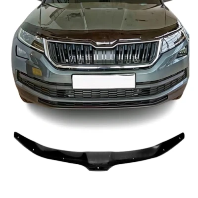 Abbildung von OMAC Motorhaube Deflektor Steinschlagschutz kompatibel mit Skoda Kodiaq 2016 2019 Schwarz Abs