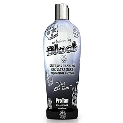 Abbildung von Pro Tan Unbelievably Black Extreme Tanning 25x Ultra Dark Bronzing Sunbed Lotion 22ml, 1er Pack (1 x 22 ml)