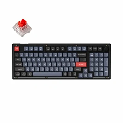 Abbildung von Keychron V5 QMK/VIA Mechanische Tastatur mit knob, Hot Swappable, 96% Layout, Custom Programmable Macro, 1000 Hz, K Pro Red Switch, Hintergrundbeleuchtung RGB, PBT Keycaps für Mac Windows