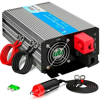 Abbildung von EXTRALINK Wechselrichter 12V auf 230V Reiner Sinus 500W 1000W Spitze Spannungswandler mit USB, Zigarettenanzünder Stecker, Lüfter &amp; 4 Fach Schutz für Auto, Wohnmobil, Boot, Camping, Solar