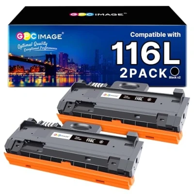 Abbildung von GPC IMAGE D116L Kompatibel Tonerkartusche Ersatz für Samsung MLT Toner Xpress SL M2835DW M2675FN M2885FW M2825ND M2625D M2875FD M2875FW M2825DW M2675 M2825 M2875 M2885 (Schwarz, 2er Pack)