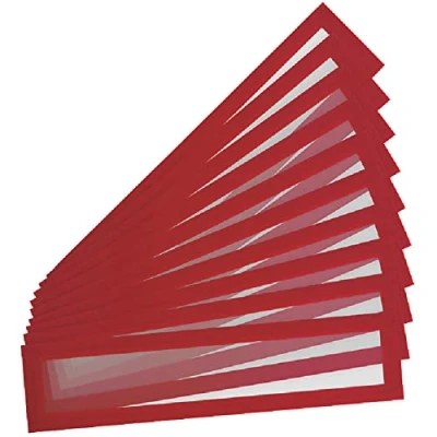 Abbildung von Tarifold Es 195213 Pack mit 10 magnetischen Bilderrahmen, A4/A3, (55 x 297 mm) Magnet Pro für magnetische Whiteboards, Farbe Rot