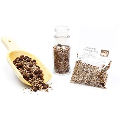Abbildung von Brotgewürz für dunkle Brote, Brot Gewürzmischung ganz, Brotwürzer, Naturgewürz perfekt zum backen, Bauernbrot Gewürz, glutenfrei 25g