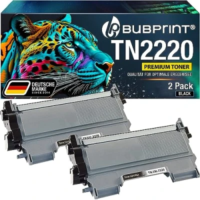 Abbildung von Bubprint TN 2220 2 Toner kompatibel als Ersatz für Brother TN2220 MFC 7360N HL 2250DN 2130 Fax 2840 DCP 7055 2135W 2240 7055W 7360Ne 2240D 7460DN 7860DW Schwarz