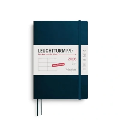 Abbildung von LEUCHTTURM1917 372561 Wochenkalender Medium (A5) 2026, 12 Monate, Softcover, Deep Sea, Deutsch