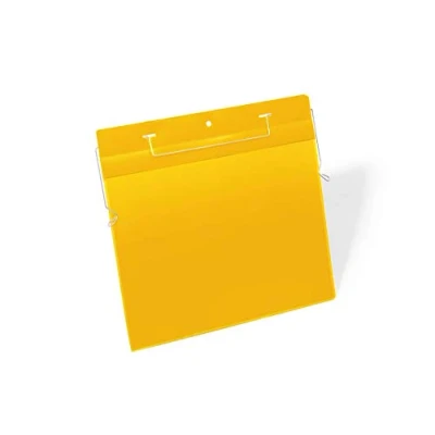 Abbildung von Durable Drahtbügeltasche A4 hoch, Packung à 50 Stück, Gelb, 175404