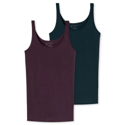 Abbildung von Schiesser 2 PACK Unterhemd/shirt, Damen, Größe: 40, Dunkelblau lila