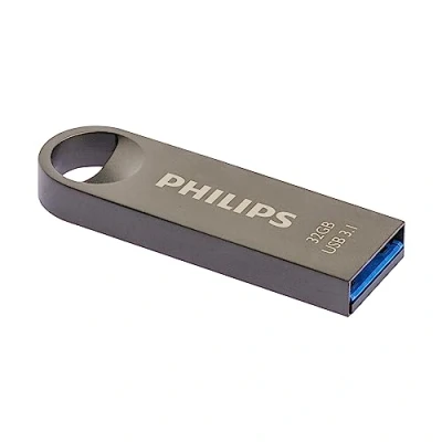 Abbildung von Philips Moon Edition Ultra Speed 3.1 USB Flash Laufwerk 32 GB für PC, Laptop, Computer Data Storage, Lesegeschwindigkeit bis zu 180 MB/s, Aluminium, Schlüsselanhänger