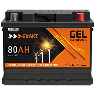 Abbildung von GEL Batterie 80Ah 12V Solarbatterie Wohnmobil Boot Versorgungsbatterie Solar Akku ersetzt 70Ah 75Ah 77Ah 85Ah 90Ah
