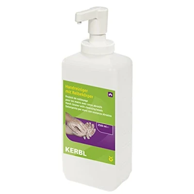 Abbildung von Kerbl 151195 Set Handreiniger Reibekörper aus Maismehl, Pumpe, 2500 g