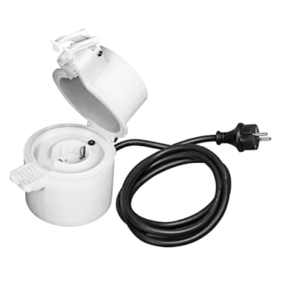 Abbildung von LEDVANCE SMART+ Schaltbare Steckdose für Aussen mit WiFi Technologie, Strom Vermessung, Kompatibel Google und Alexa Voice Control, Steuerung per Fernbedienung möglich, 1er Pack