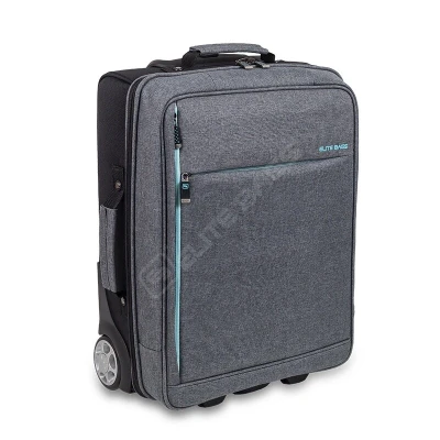 Abbildung von ELITE BAGS HOVI&#039;S Trolley grau meliert für die ambulante Pflege Hausbesuche Arzttrolley Trolleysystem
