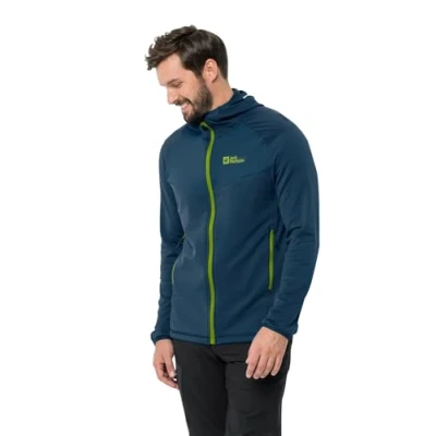 Abbildung von Jack Wolfskin Herren KOLBENBERG Hooded FZ M Fleecejacke, Dark sea, XXXL