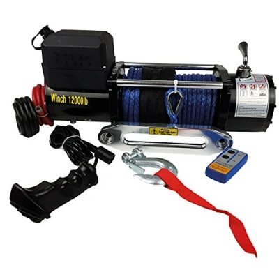 Abbildung von Berger + Schröter 31765 Profi Seilwinde mit 12 V, 10800 kg, 26 m Synthetikseil