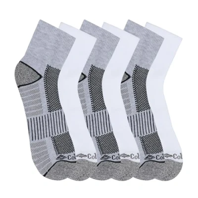 Abbildung von Columbia Herren 6 Pack Athletic No Show Lässige Socke, Grau/Weiß, 37.5 46 EU