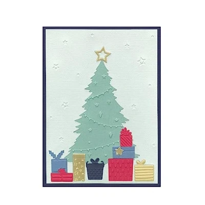 Abbildung von Sizzix Thinlits Die w/Textured Impressions by Lisa Jones Folder Sparkle Tree (10pc) (666467) (DISCONTINUED)