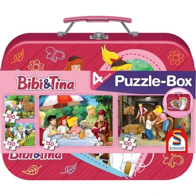 Abbildung von Schmidt Spiele Puzzle Puzzlebox im Metallkoffer, Bibi + Tina, 500 Puzzleteile