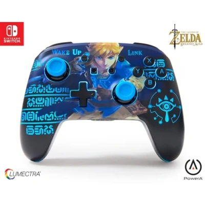 Abbildung von PowerA Verbesserter Kabelloser Controller für Nintendo Switch Wake Up Link, Lite, Gamepad, Spiele Controller, Bluetooth Aufladbar, Offiziell Lizenziert