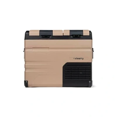 Abbildung von Steamy E Dual Zone 45, Elektrische Kompressor Kühlbox, 45 Liter, 12V/ 230V, zum Warmhalten und Kühlen, Für Camping
