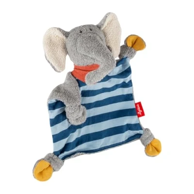 Abbildung von SIGIKID 48935 Schhnuffeltuch Elefant Lolo Lombardo Mädchen und Jungen Babyspielzeug empfohlen ab Geburt blau/grau