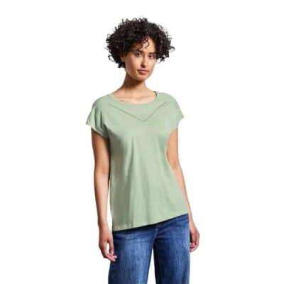 Abbildung von Street One Damen 3226375 Shirt mit Deko Tape, Soft Jade Green, 36