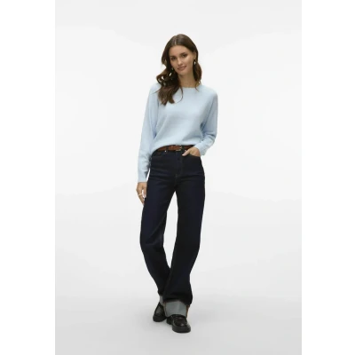 Abbildung von Vero Moda Vmdoffy O NECK Strickpullover, Damen, Größe: Large, Cashmere blue