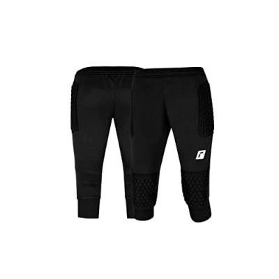 Abbildung von Reusch Jungen Torhüter Contest 3/4 Short Advance Junior Fu ball Torwarthose gepolstert for Kinder, Schwarz/Silber, 160 EU