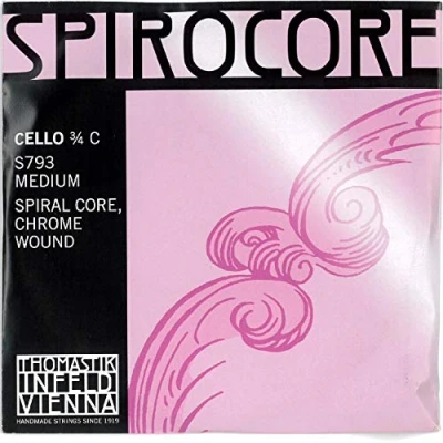 Abbildung von Thomastik Einzelsaite für Cello 3/4 Spirocore C Saite Spiralseilkern, Chrom umsponnen, mittel