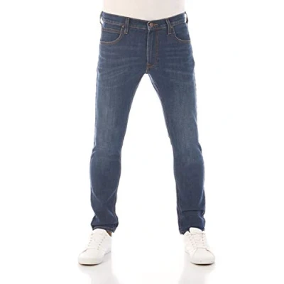 Abbildung von Lee Herren Jeans Luke Slim Fit Hose Schwarz Tapered Männer Jeanshose Baumwolle Denim Stretch Black w30, Farbe: Dark (LSS2SJPH3), Größe: 30W / 32L